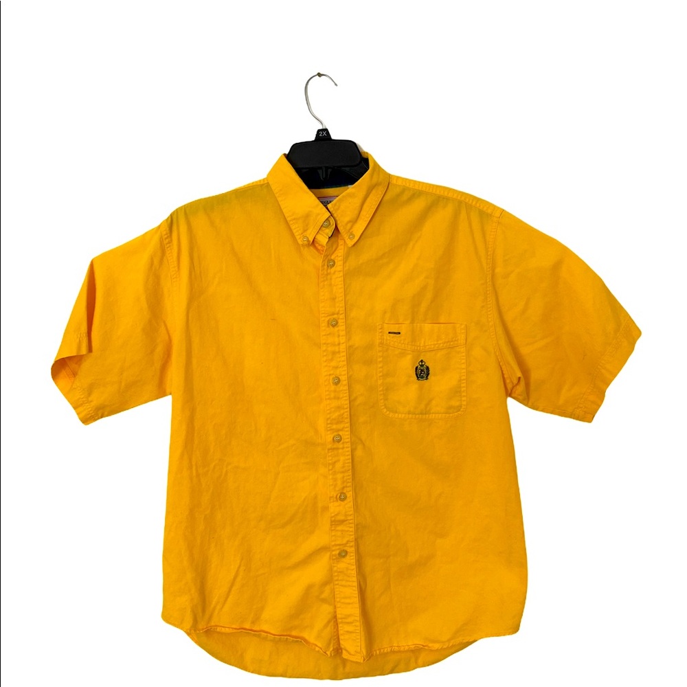 Bugle Boy Button Down Shirt men Size Large Yellow